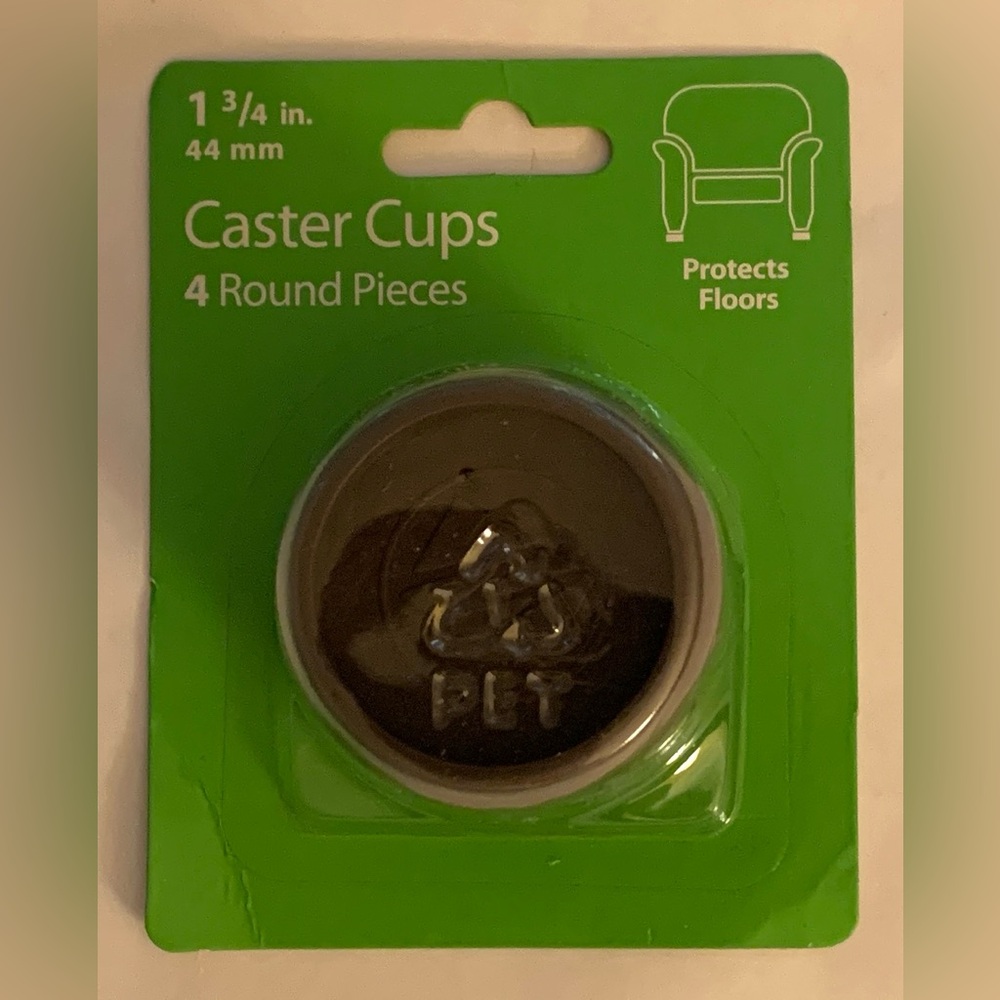 💥BOGO // 1.75-inch Caster Cups (4 pieces, round, brown)